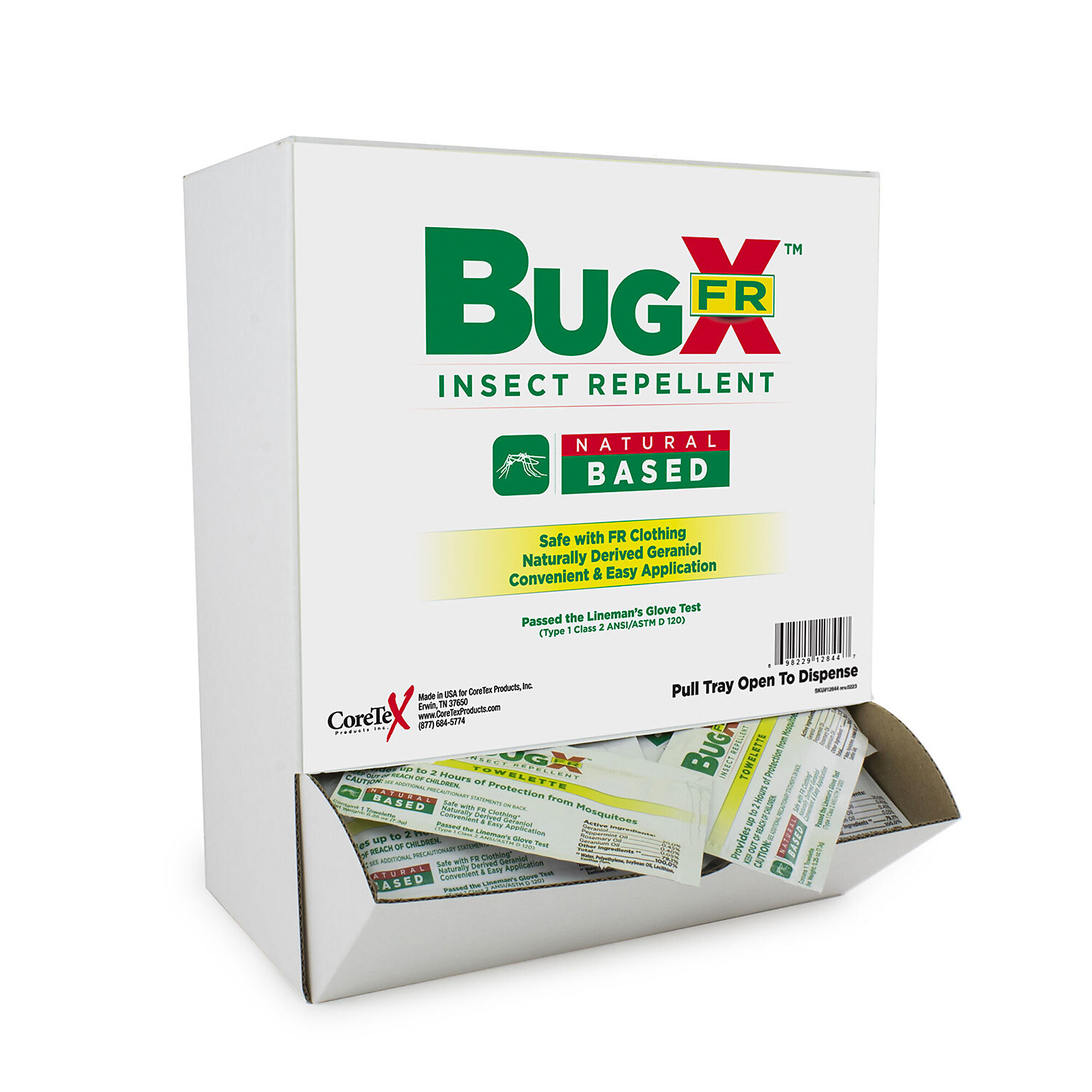 Aero Healthcare BugX30 Insect Repellent Wipes — 30% DEET, 50/Box, Model# 12644